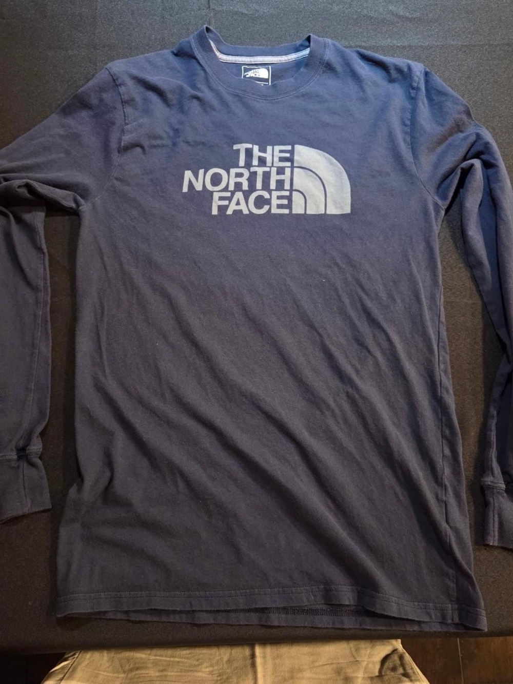 The North Face Men's Long-Sleeve Logo Tee - Black with White Logo